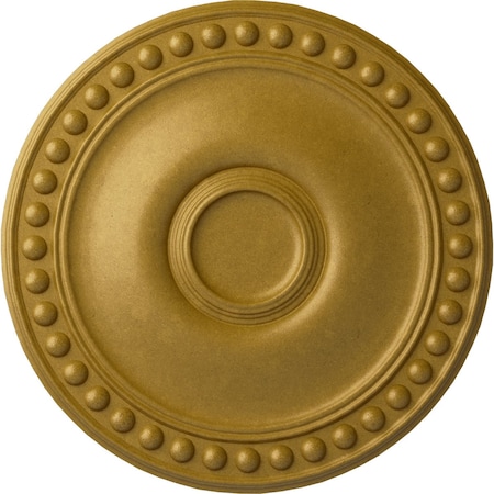 Ekena Millwork Foster Ceiling Medallion (Fits Canopies up to 5 5/8"), Hand-Painted Pharaohs Gold, 19 1/8"OD x 1"P CM19FOPGS